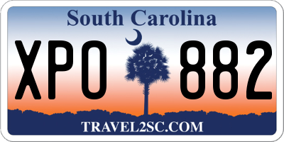 SC license plate XPO882