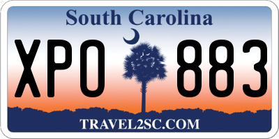SC license plate XPO883