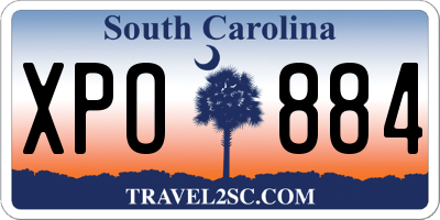 SC license plate XPO884