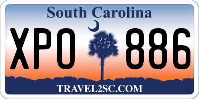 SC license plate XPO886