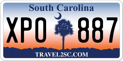 SC license plate XPO887