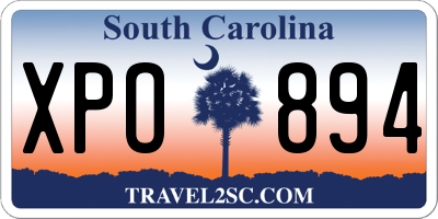 SC license plate XPO894