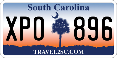 SC license plate XPO896