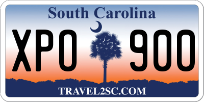 SC license plate XPO900