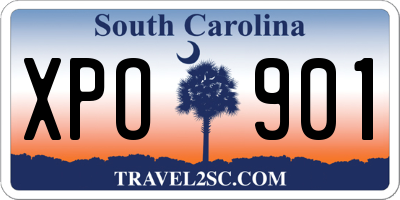 SC license plate XPO901