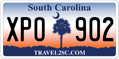 SC license plate XPO902