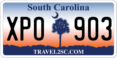 SC license plate XPO903