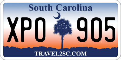 SC license plate XPO905