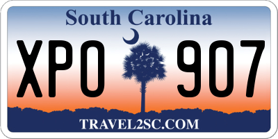 SC license plate XPO907