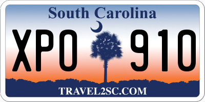 SC license plate XPO910