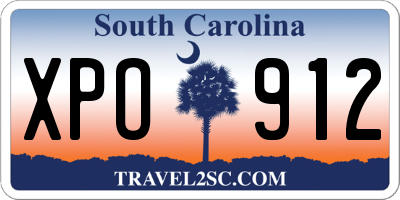 SC license plate XPO912