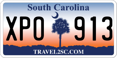 SC license plate XPO913