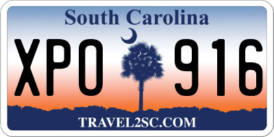 SC license plate XPO916