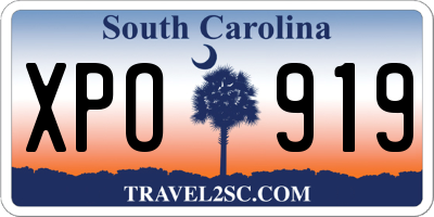 SC license plate XPO919