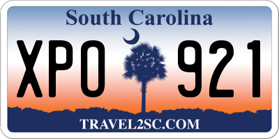 SC license plate XPO921