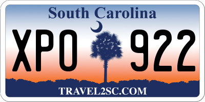 SC license plate XPO922