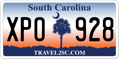 SC license plate XPO928