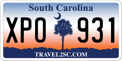 SC license plate XPO931