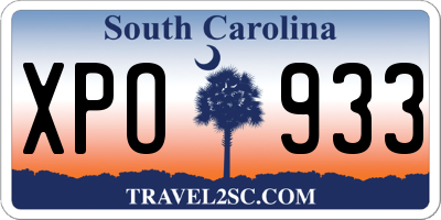 SC license plate XPO933