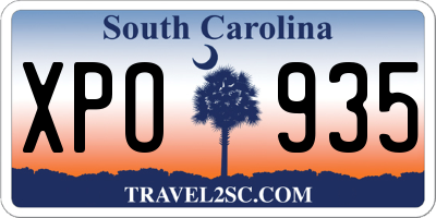 SC license plate XPO935