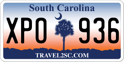 SC license plate XPO936