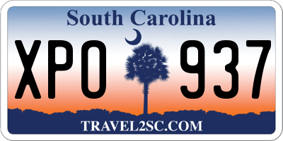 SC license plate XPO937