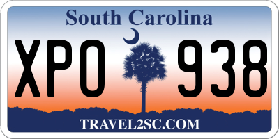 SC license plate XPO938