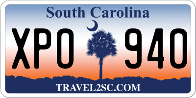 SC license plate XPO940