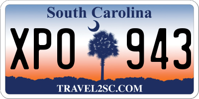 SC license plate XPO943