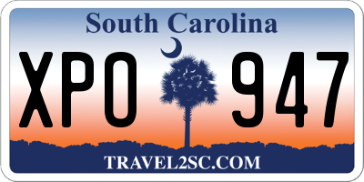 SC license plate XPO947