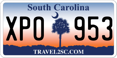 SC license plate XPO953