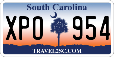 SC license plate XPO954