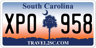 SC license plate XPO958