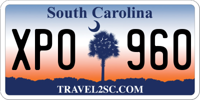 SC license plate XPO960