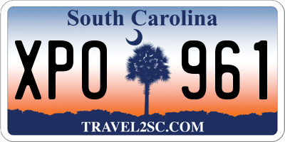 SC license plate XPO961