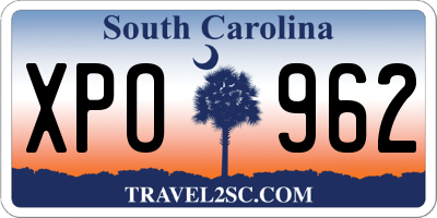 SC license plate XPO962