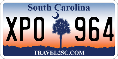SC license plate XPO964