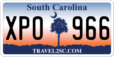 SC license plate XPO966