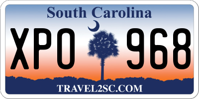 SC license plate XPO968