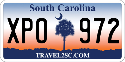 SC license plate XPO972