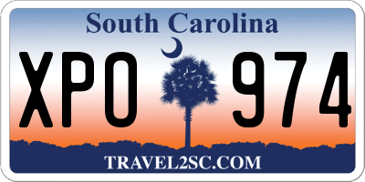 SC license plate XPO974