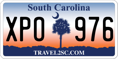 SC license plate XPO976