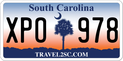SC license plate XPO978