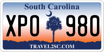 SC license plate XPO980