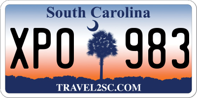 SC license plate XPO983
