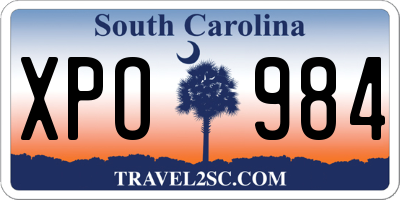 SC license plate XPO984