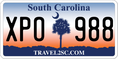 SC license plate XPO988