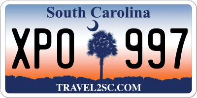 SC license plate XPO997