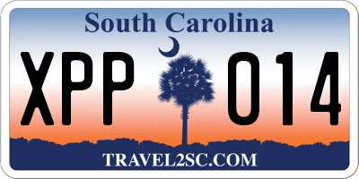 SC license plate XPP014