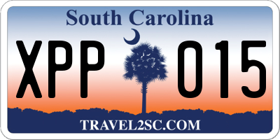 SC license plate XPP015